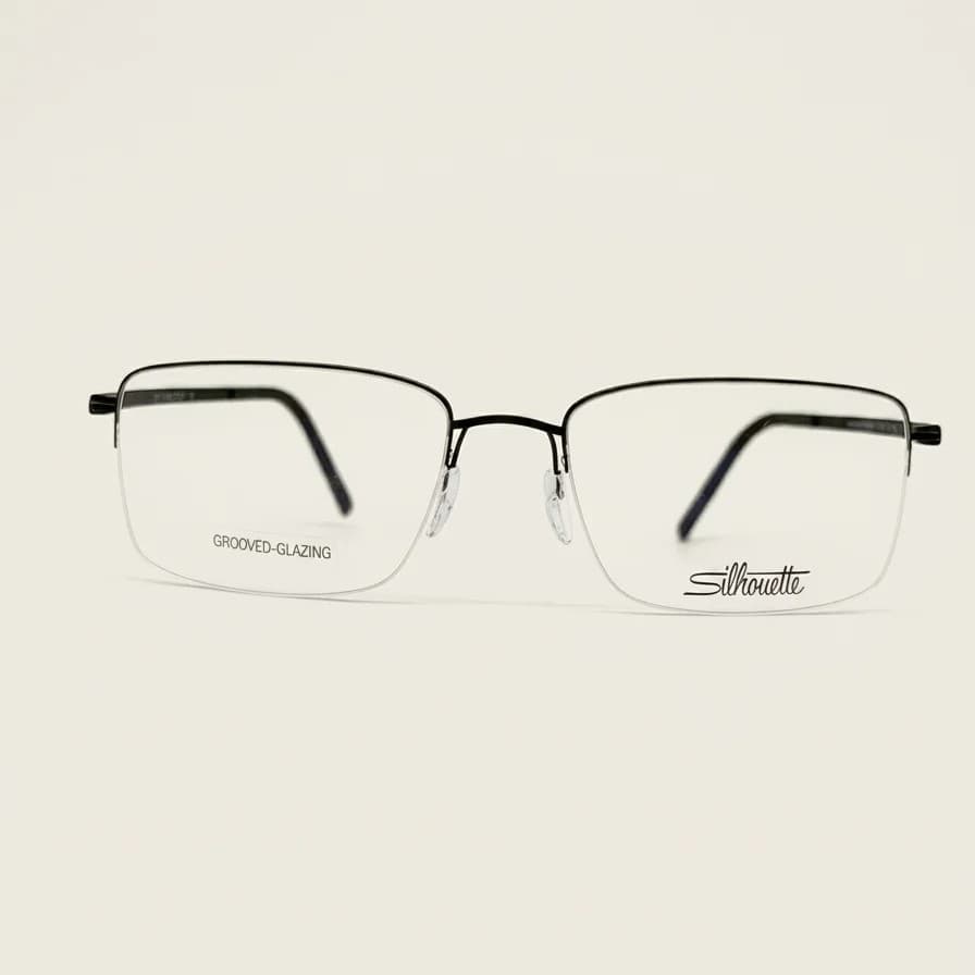 Frame with case Silhouette Dynamic Dawn Jet Black 5571 9040 55-18-150