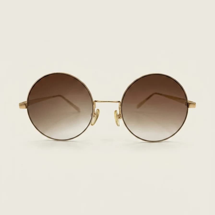 Очки солнцезащитные Frame 9904 Gold 52-21-143 — линзы коричневый градиент