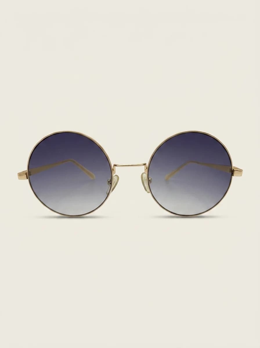 Очки солнцезащитные Frame 9904 Gold 52-21-143 — линзы фиолетовый градиент