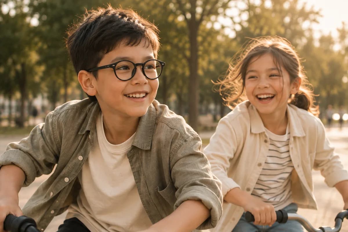 Kids playing outdoors — 2 hours a day outside