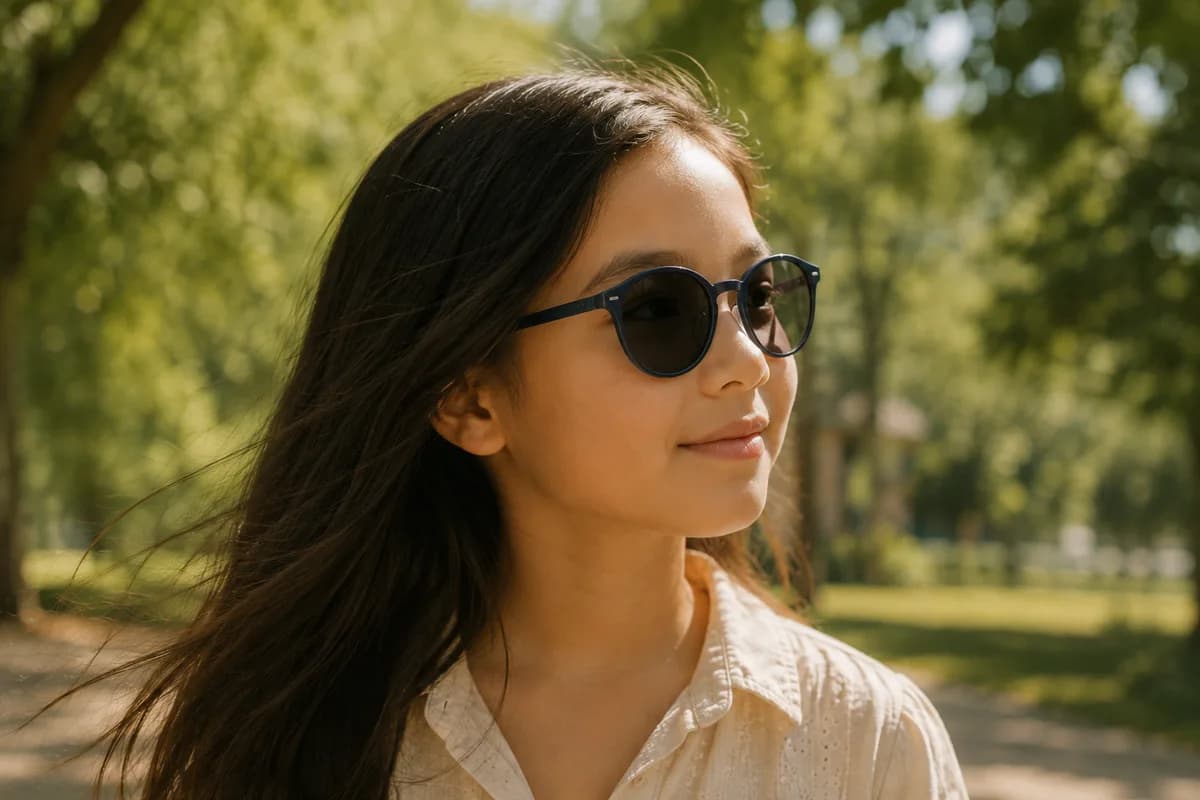 A child in Stellest Tint sunglasses