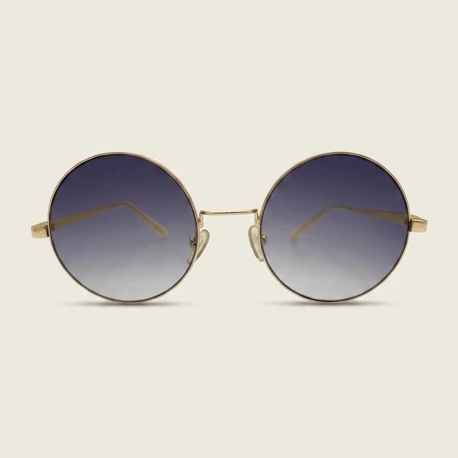 Очки солнцезащитные Frame 9904 Gold 52-21-143 — линзы фиолетовый градиент